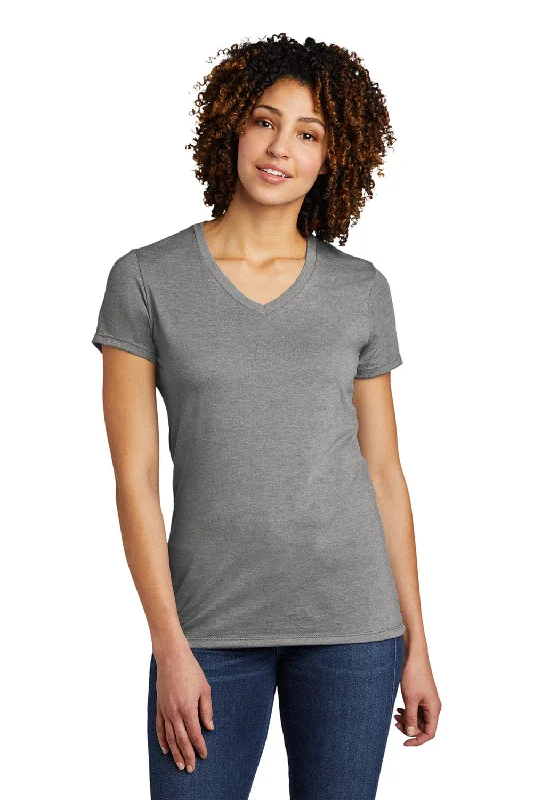 elbow length t-shirts -Allmade Womens Short Sleeve V-Neck T-Shirt - Aluminum Grey