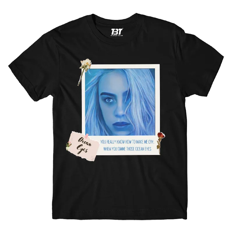 modern fit t-shirts -Billie Eilish T shirt - Ocean Eyes