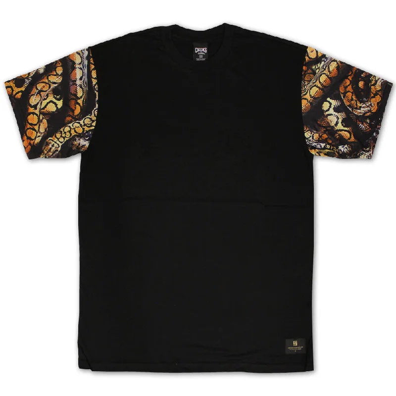 soft wash t-shirts -Crooks & Castles Python T-shirt Black