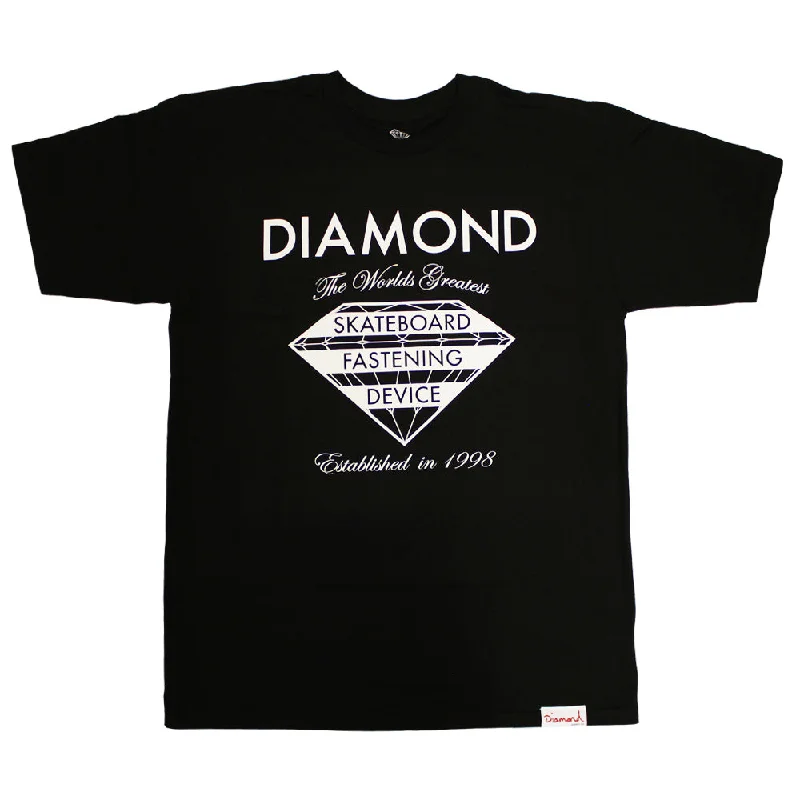 flower girl t-shirts -Diamond Supply Co Fastening Device T-Shirt Black