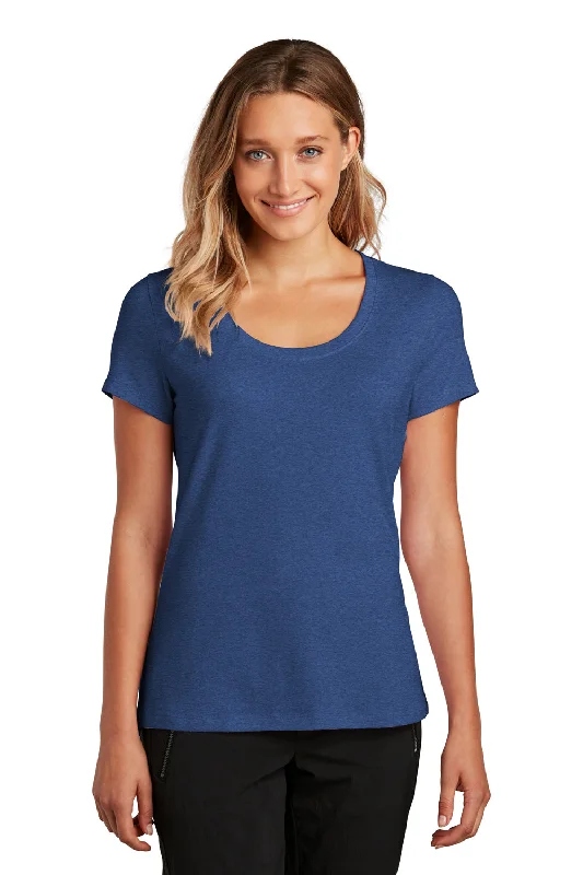 reversible t-shirts -District Womens Flex Short Sleeve Scoop Neck T-Shirt - Heather Deep Royal Blue