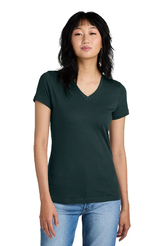 pastel t-shirts soft tones -District Womens Perfect Weight Short Sleeve V-Neck T-Shirt - Rainforest Green