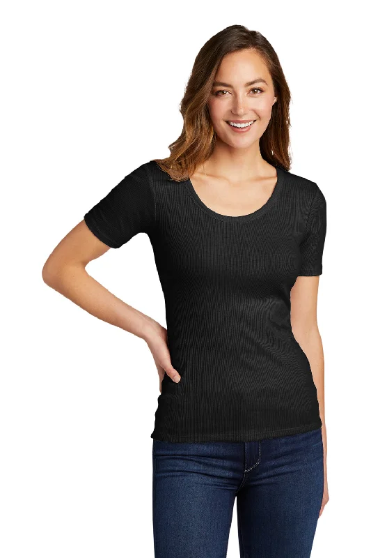 charity event t-shirts -District Womens Very Important Short Sleeve Scoop Neck T-Shirt - Black