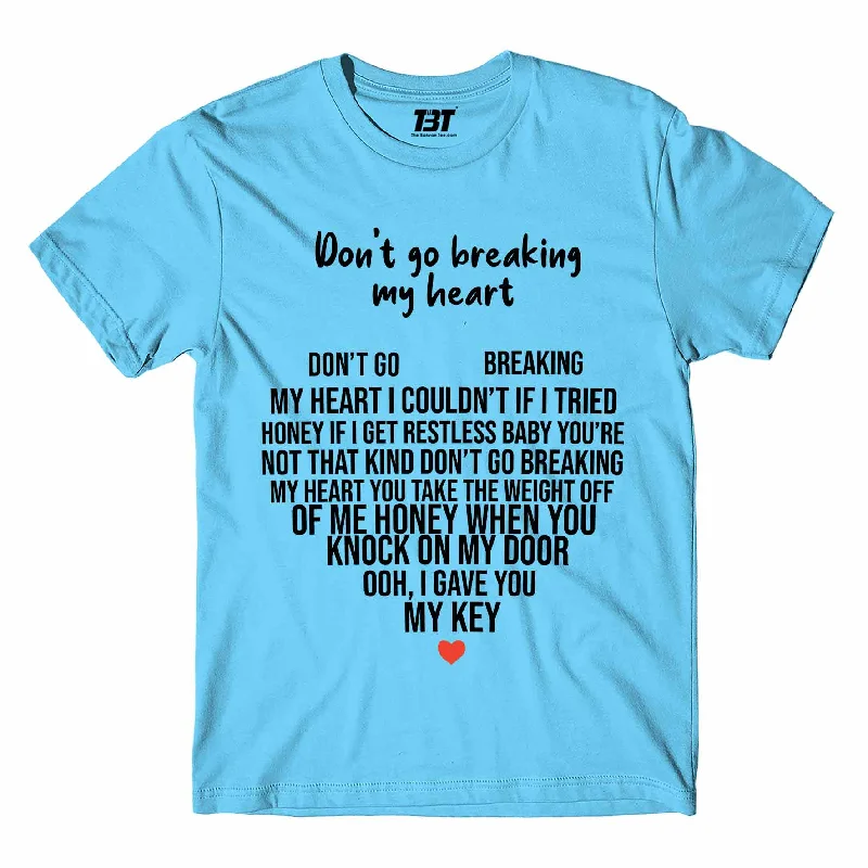 high-low t-shirts -Elton John T shirt - Don't Go Breaking My Heart