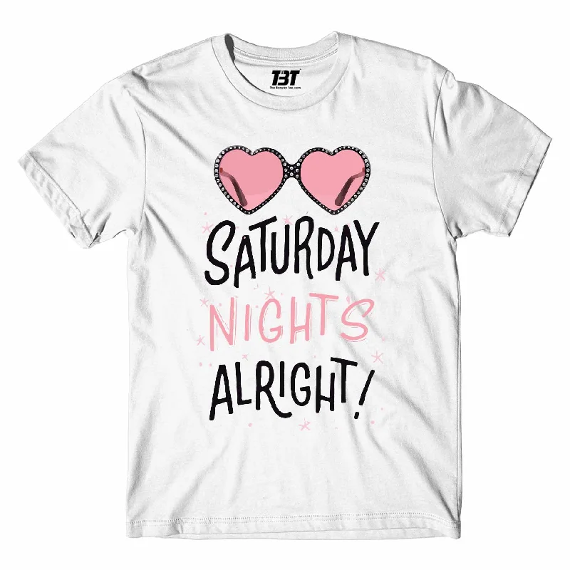 logo placement t-shirts -Elton John T shirt - Saturday Night's Alright