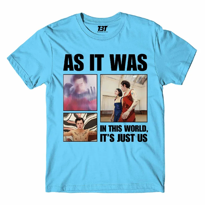 hipster t-shirts style -Harry Styles T shirt - In This World It's Just Us