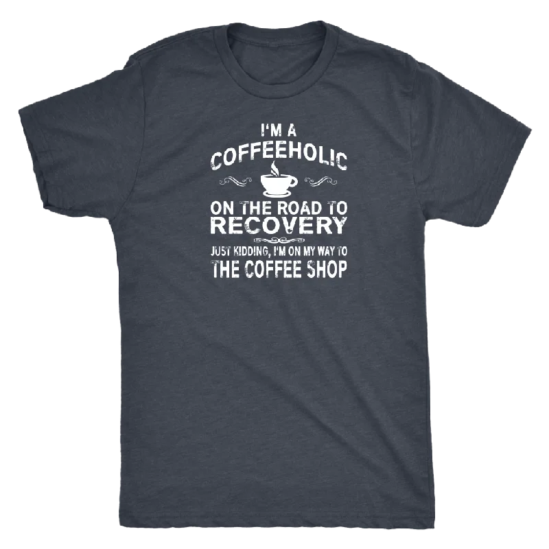 printed logo t-shirts -I'm a Coffeeholic Funny Coffee Lovers Men's Triblend T-Shirt