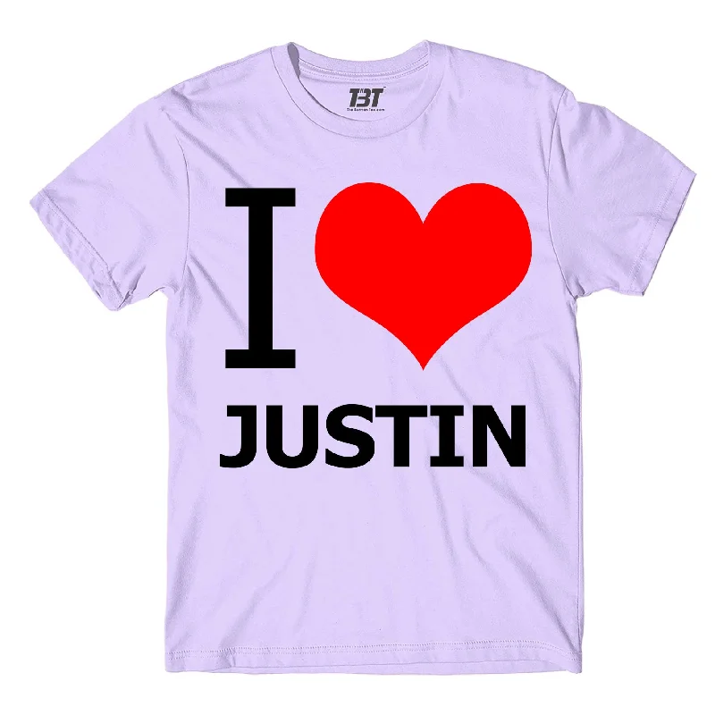 vintage t-shirts unisex -Justin Bieber T shirt - I Love Justin