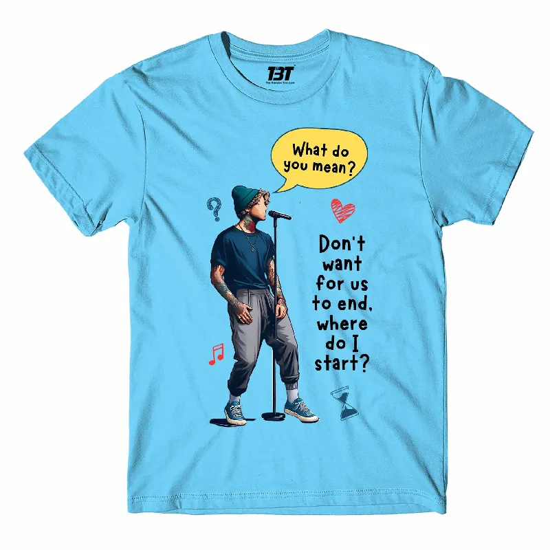 custom printed t-shirts -Justin Bieber T shirt - What Do You Mean