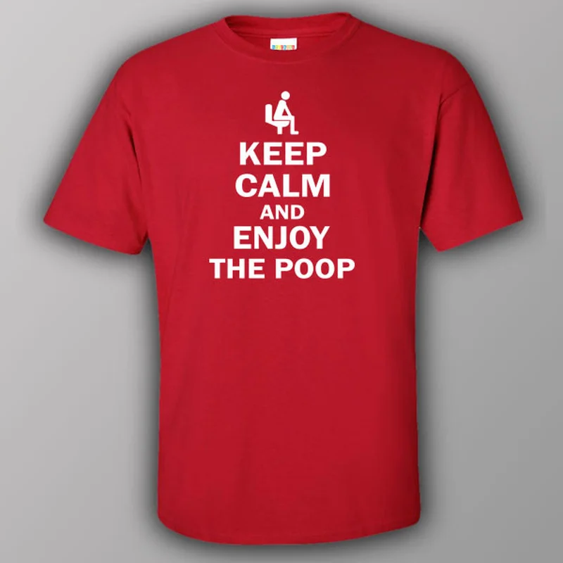 reversible t-shirts -Keep calm and enjoy the poop - T-shirt