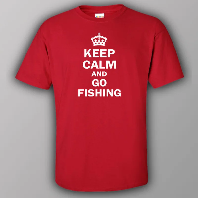 crew t-shirts team -Keep calm and go fishing - T-shirt