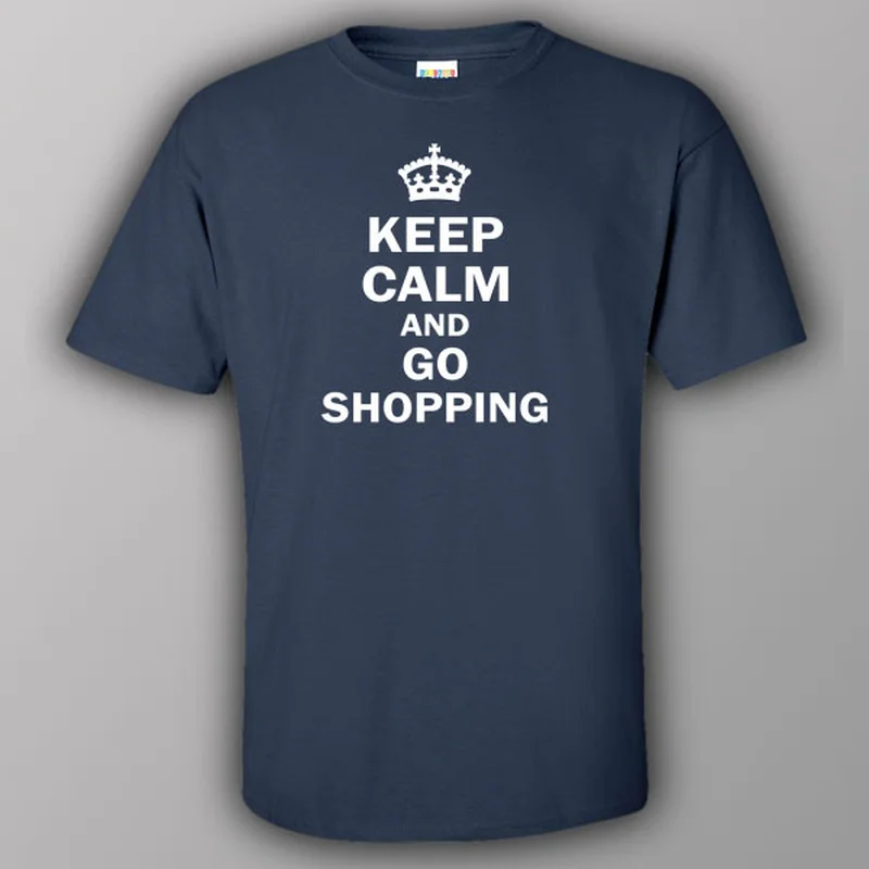 glow print t-shirts -Keep calm and go shopping - T-shirt