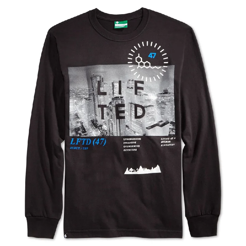 silk blend t-shirts -LRG High City Life LS T-shirt Black