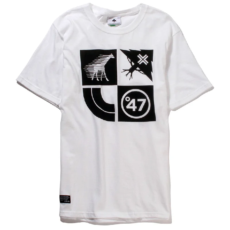 embroidered logo t-shirts -LRG Lifted Cluster T-shirt White