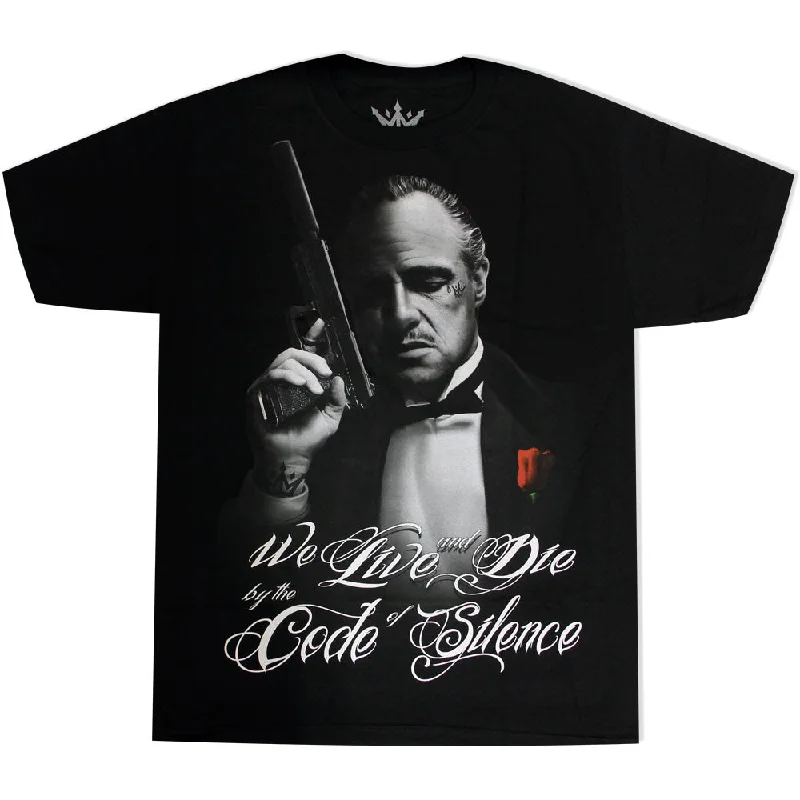 solid color t-shirts -Mafioso Silencer T-Shirt Black