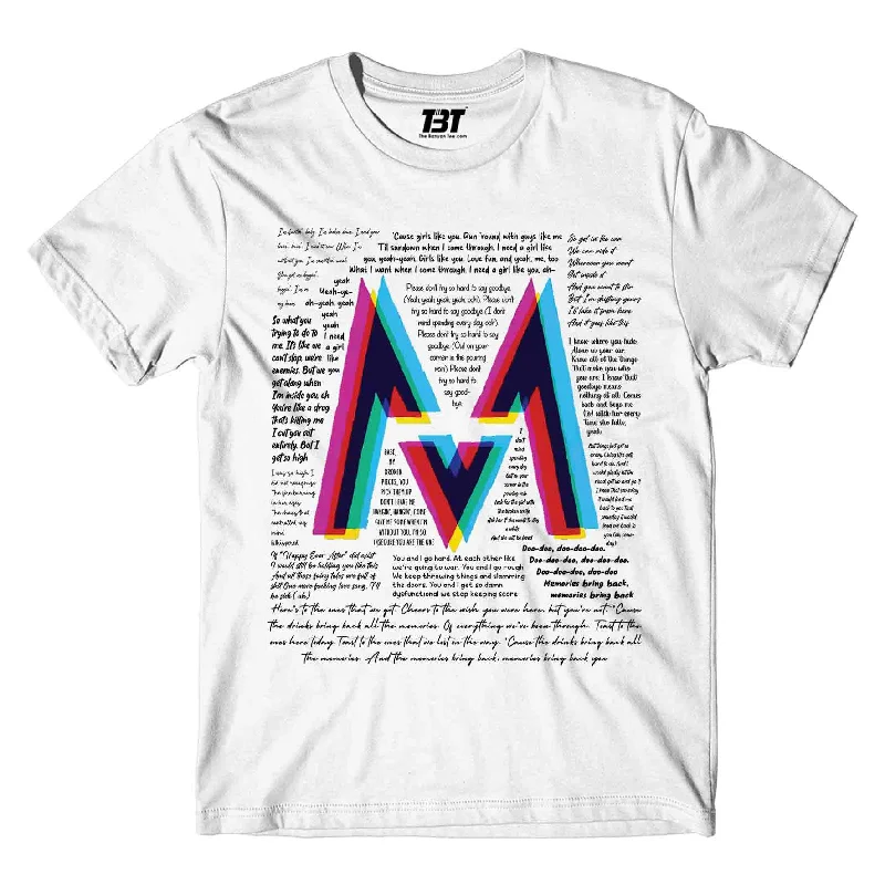 embossed t-shirts -Maroon 5 T shirt - M5