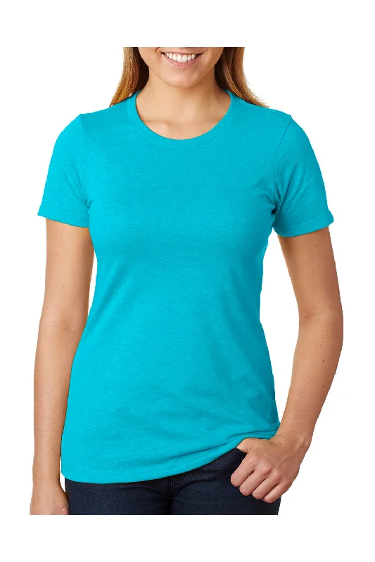 dog mom t-shirts -Next Level Womens CVC Jersey Short Sleeve Crewneck T-Shirt - Bondi Blue