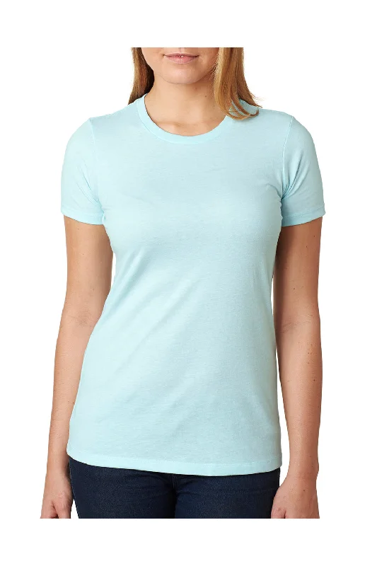 beach wedding t-shirts -Next Level Womens CVC Jersey Short Sleeve Crewneck T-Shirt - Ice Blue