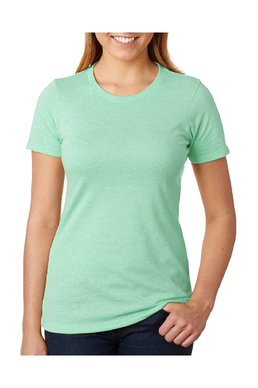 transfer print t-shirts -Next Level Womens CVC Jersey Short Sleeve Crewneck T-Shirt - Mint Green - Closeout