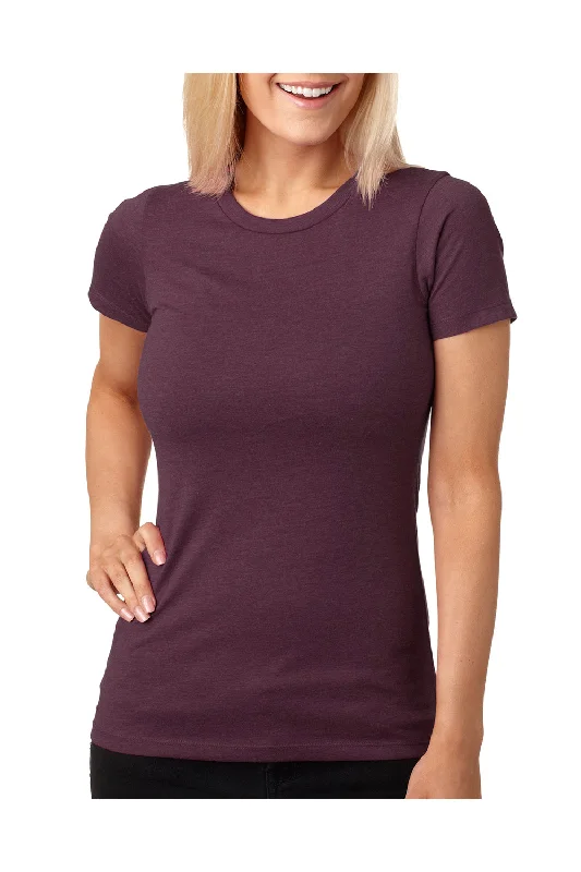 custom dye t-shirts -Next Level Womens CVC Jersey Short Sleeve Crewneck T-Shirt - Plum Purple