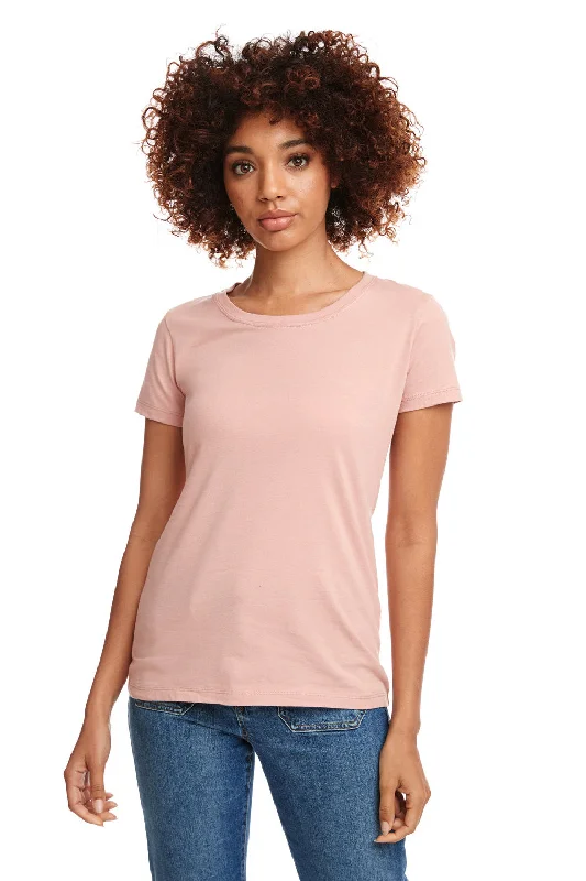 luxury brand t-shirts -Next Level Womens Ideal Jersey Short Sleeve Crewneck T-Shirt - Desert Pink