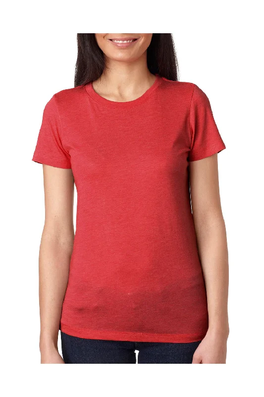 dancer t-shirts stretch -Next Level Womens Jersey Short Sleeve Crewneck T-Shirt - Vintage Red