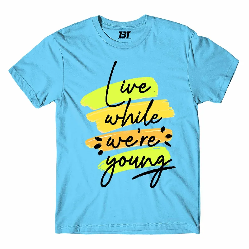 sports camp t-shirts -One Direction T shirt - Live While We're Young