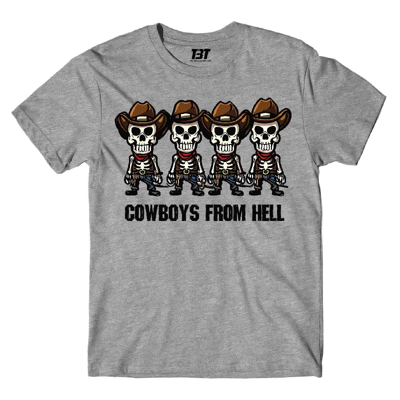 fitted graphic t-shirts -Pantera T shirt - Cowboys From Hell Toon