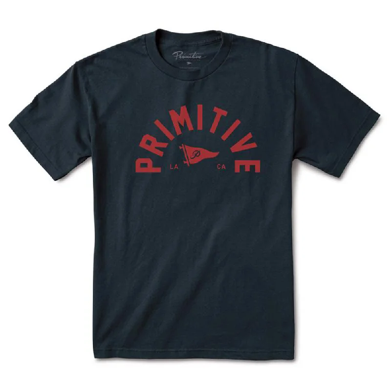 charity event t-shirts -Primitive Apparel Big Arch Pennant T-Shirt Navy