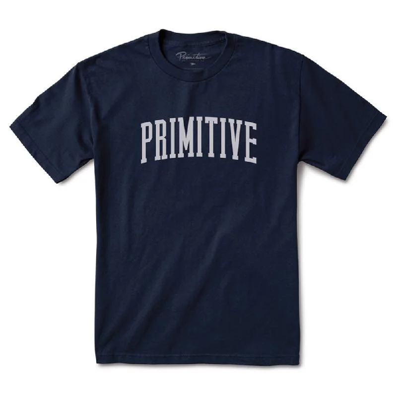 camp t-shirts kids -Primitive Apparel Collegiate Arch T-Shirt Navy