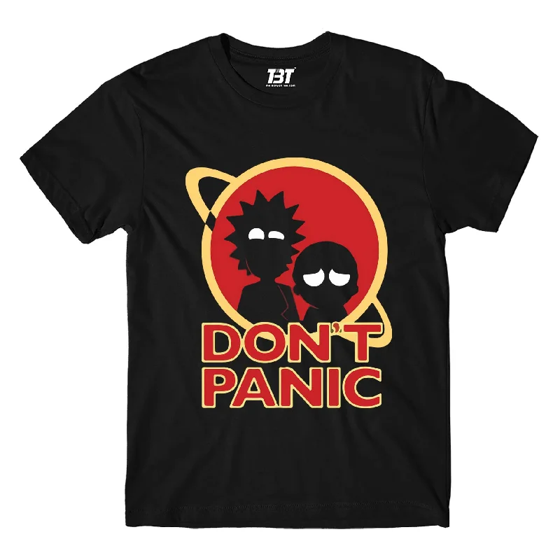 wool blend t-shirts -Rick and Morty T shirt - Don't Panic