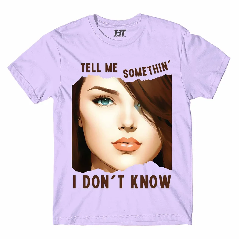 polo t-shirts casual -Selena Gomez T shirt - Tell Me Something I Don't Know