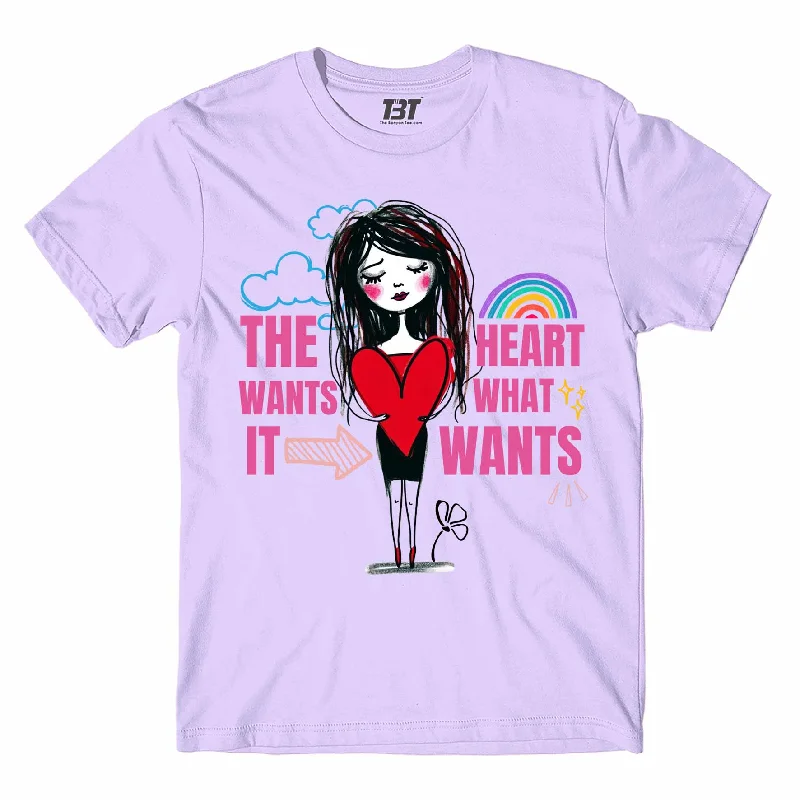 blue t-shirts classic -Selena Gomez T shirt - The Heart Wants What It Wants