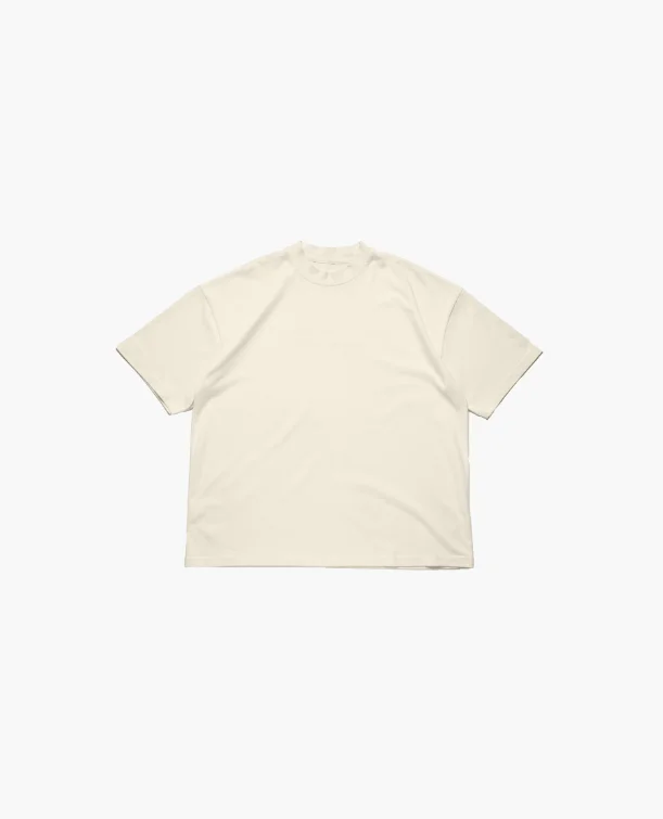 quilted design t-shirts -SIGNATURE BLANK T-SHIRT - OAT