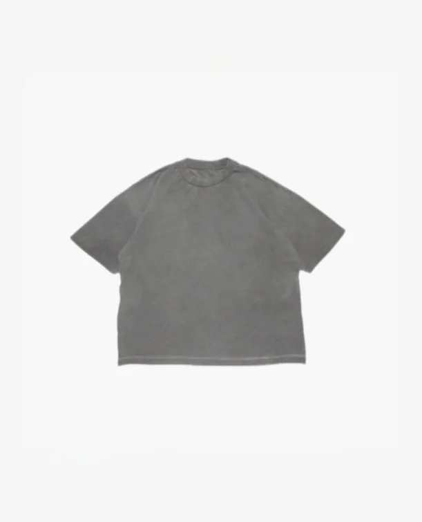 layered look t-shirts -SIGNATURE BLANK T-SHIRT - WASHED GREY