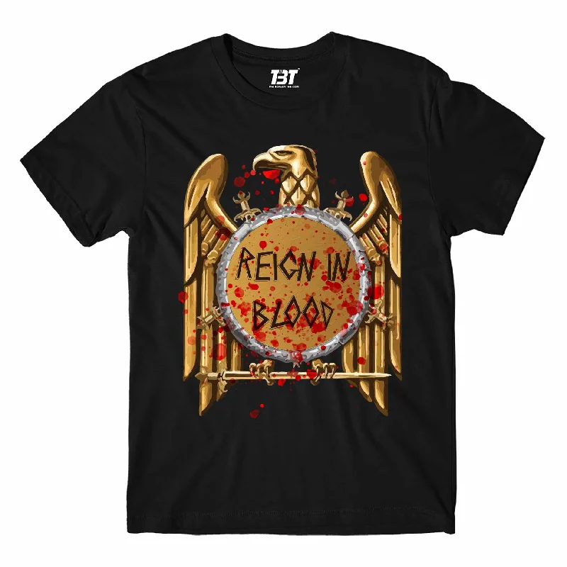 deep v-neck t-shirts -Slayer T shirt - Reign In Blood