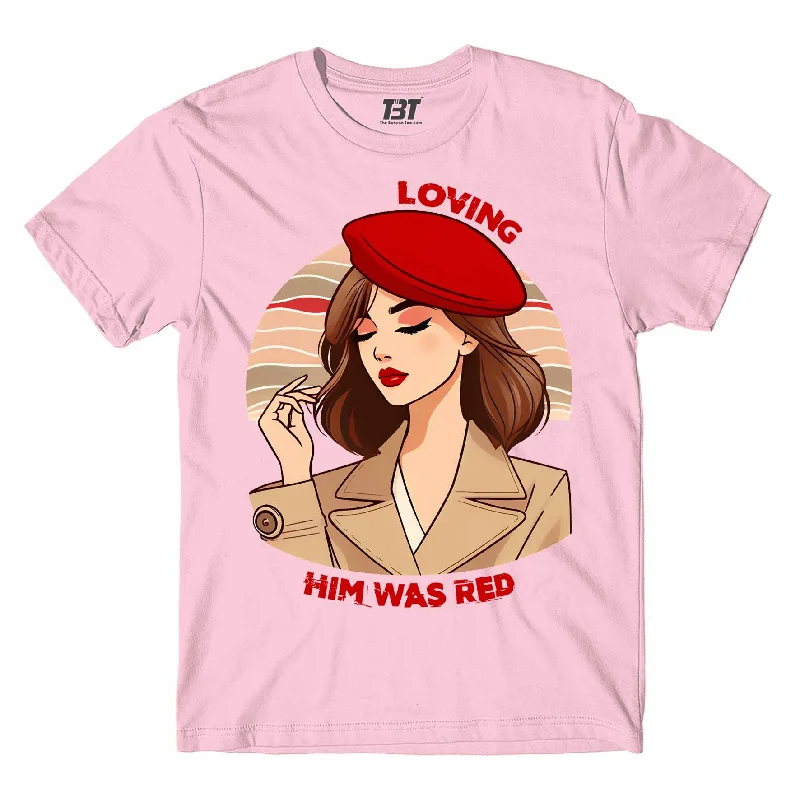 music festival t-shirts -Taylor Swift T shirt - Loving Him Was Red