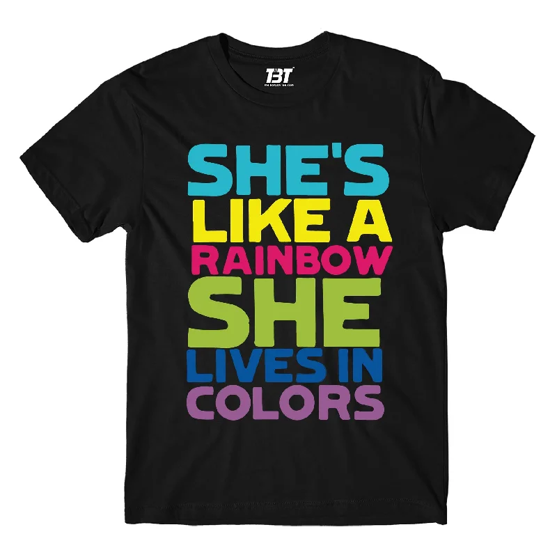 patchwork t-shirts -The Rolling Stones T shirt - She's Like A Rainbow