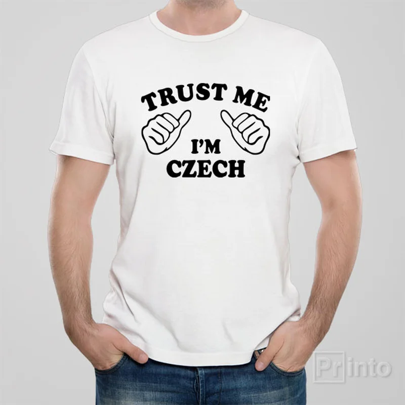 his and hers t-shirts -Trust me - I am Czech - T-shirt