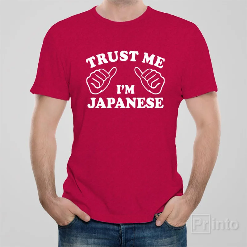 tie-front t-shirts -Trust me - I am Japanese - T-shirt