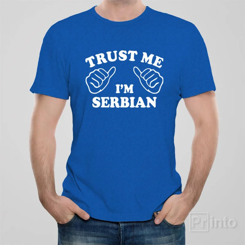 knot front t-shirts -Trust me - I am Serbian - T-shirt