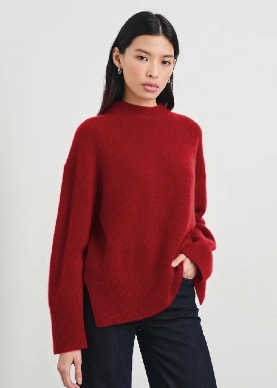 Fitted pullover sweater white -Rails Miranda Sweater- Merlot