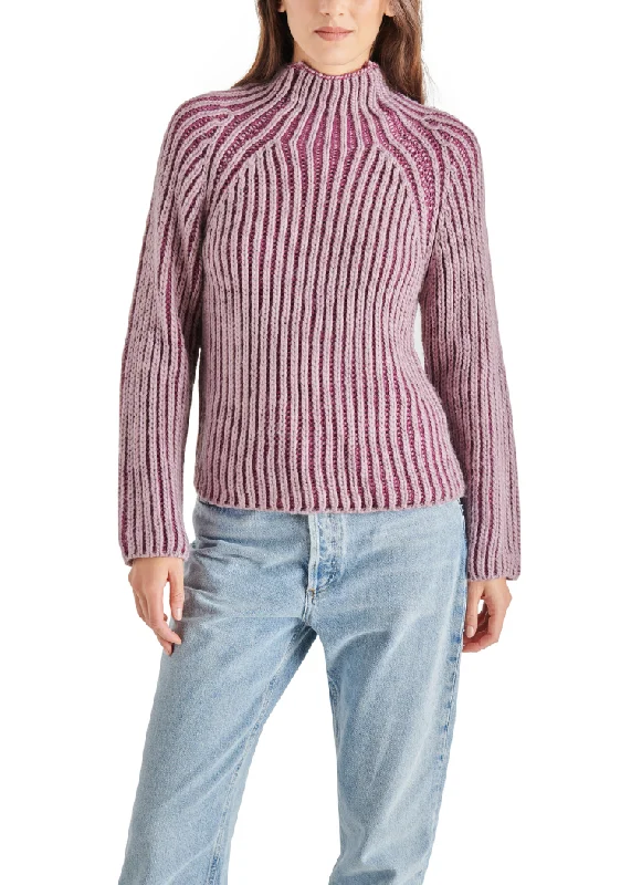 Black cashmere pullover sweater pink -Steve Madden Terra Sweater - Mulberry ***FINAL SALE***