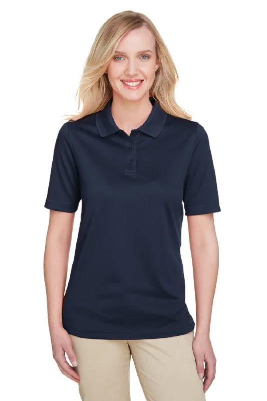 Harriton Womens Advantage Performance Moisture Wicking Short Sleeve Polo Shirt - Dark Navy Blue