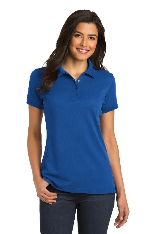 pink blouses soft -Port Authority Womens 5-in-1 Performance Moisture Wicking Short Sleeve Polo Shirt - Cobalt Blue - Closeout