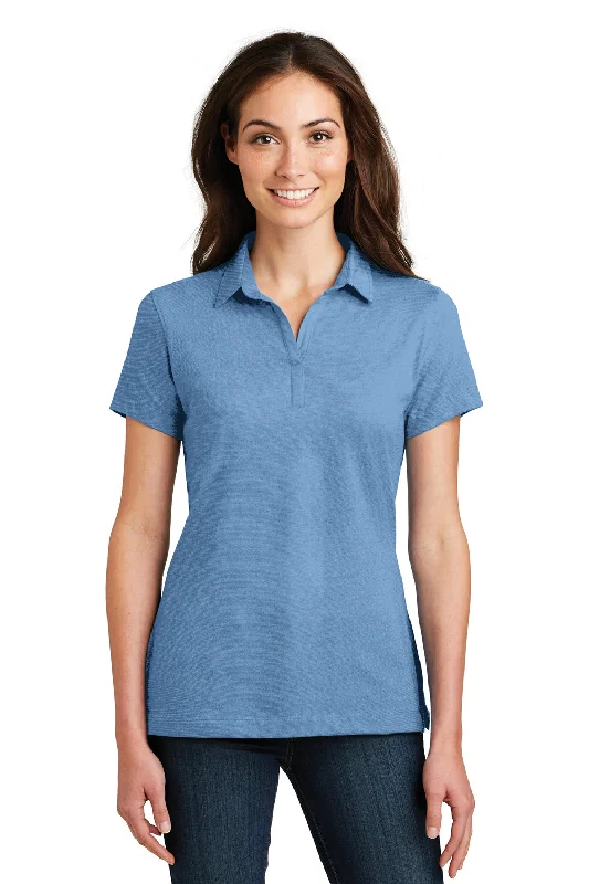 organza blouses sheer -Port Authority Womens Meridian Short Sleeve Polo Shirt - Blue Skies - Closeout