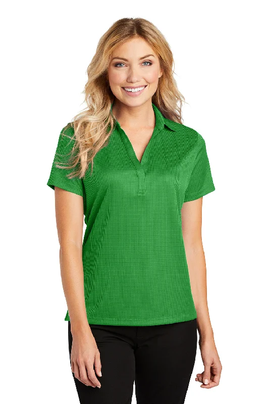 tropical print shirts -Port Authority Womens Performance Moisture Wicking Short Sleeve Polo Shirt - Vine Green