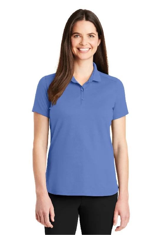 smocked blouses style -Port Authority Womens SuperPro Moisture Wicking Short Sleeve Polo Shirt - Ultramarine Blue - Closeout