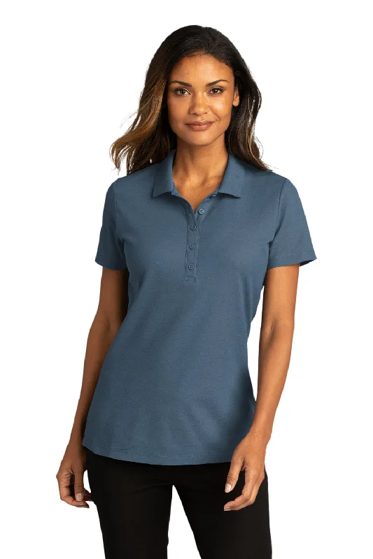 team groom shirts -Port Authority Womens React SuperPro Snag Resistant Short Sleeve Polo Shirt - Regatta Blue