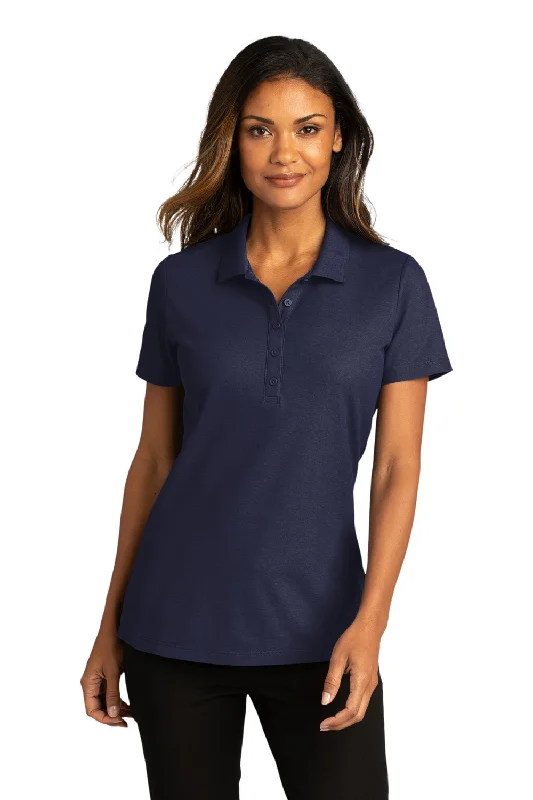 30th birthday blouses -Port Authority Womens React SuperPro Snag Resistant Short Sleeve Polo Shirt - True Navy Blue